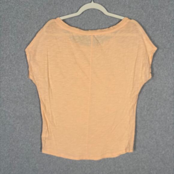 Express Shirt Small Peach Gold Sequin One Shoulder Loose 80s Modal Soft Girl - Picture 7 of 8